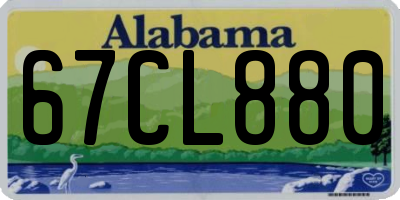 AL license plate 67CL880