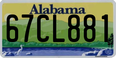 AL license plate 67CL881