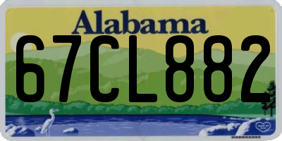 AL license plate 67CL882
