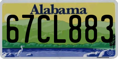 AL license plate 67CL883
