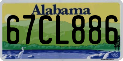 AL license plate 67CL886