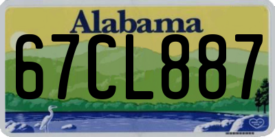 AL license plate 67CL887
