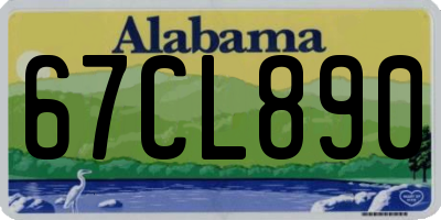 AL license plate 67CL890