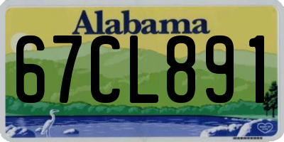 AL license plate 67CL891