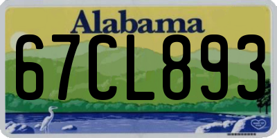 AL license plate 67CL893