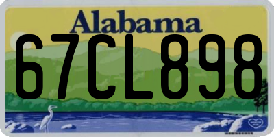 AL license plate 67CL898