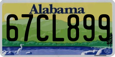 AL license plate 67CL899