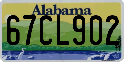 AL license plate 67CL902