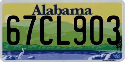 AL license plate 67CL903
