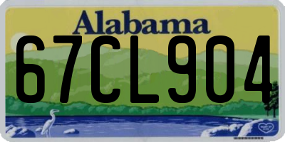 AL license plate 67CL904