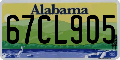 AL license plate 67CL905