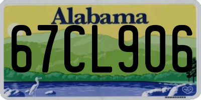 AL license plate 67CL906