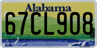 AL license plate 67CL908