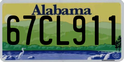 AL license plate 67CL911