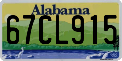 AL license plate 67CL915