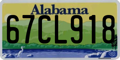 AL license plate 67CL918