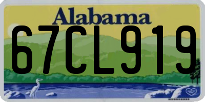 AL license plate 67CL919