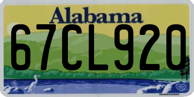 AL license plate 67CL920