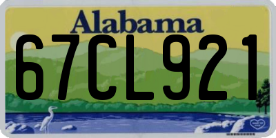 AL license plate 67CL921