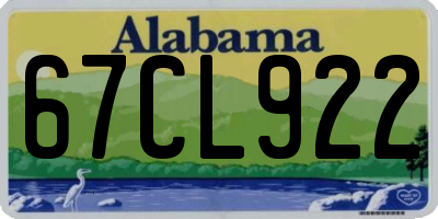 AL license plate 67CL922