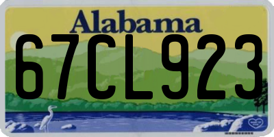 AL license plate 67CL923