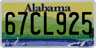 AL license plate 67CL925