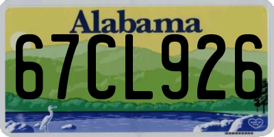 AL license plate 67CL926