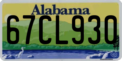 AL license plate 67CL930