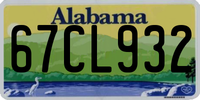 AL license plate 67CL932