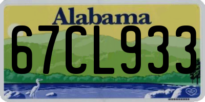AL license plate 67CL933