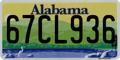 AL license plate 67CL936