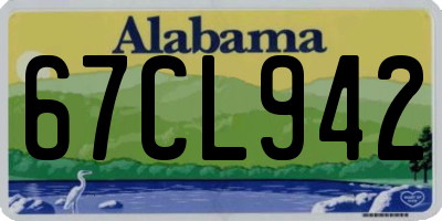 AL license plate 67CL942