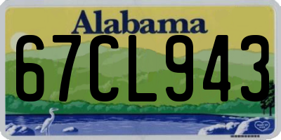 AL license plate 67CL943
