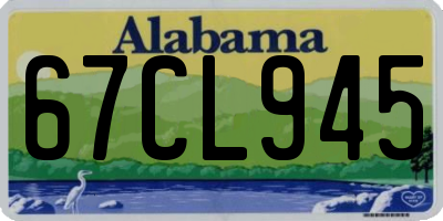 AL license plate 67CL945