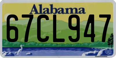 AL license plate 67CL947