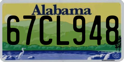 AL license plate 67CL948