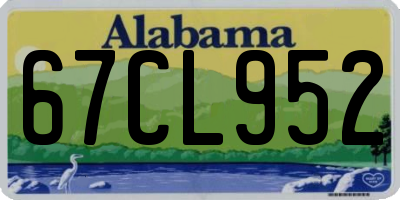 AL license plate 67CL952