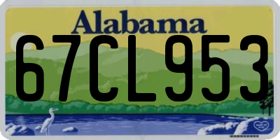 AL license plate 67CL953