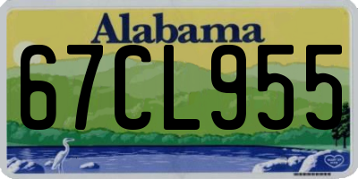 AL license plate 67CL955