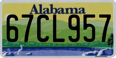 AL license plate 67CL957