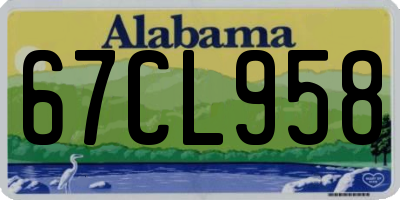 AL license plate 67CL958