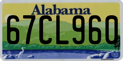 AL license plate 67CL960