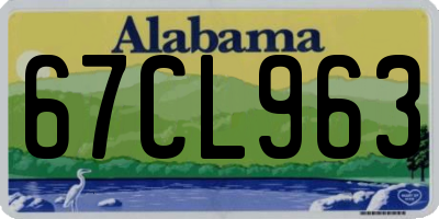 AL license plate 67CL963