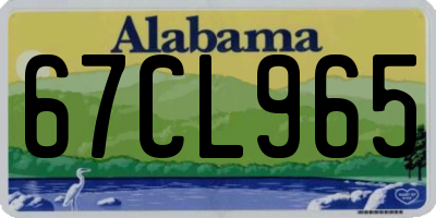 AL license plate 67CL965