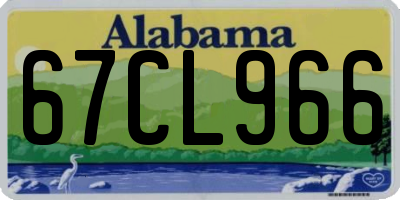AL license plate 67CL966