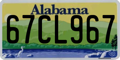 AL license plate 67CL967