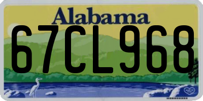 AL license plate 67CL968
