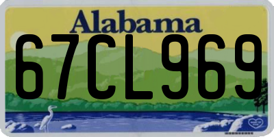 AL license plate 67CL969