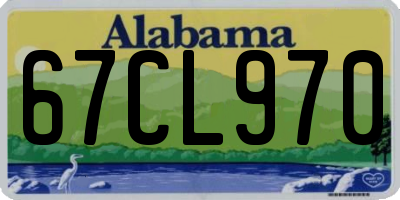 AL license plate 67CL970