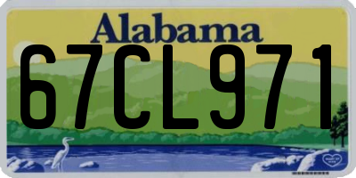 AL license plate 67CL971